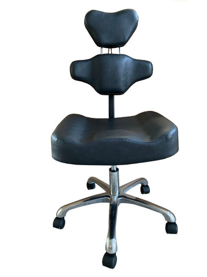 stool designed for tattoo artists. Front view.